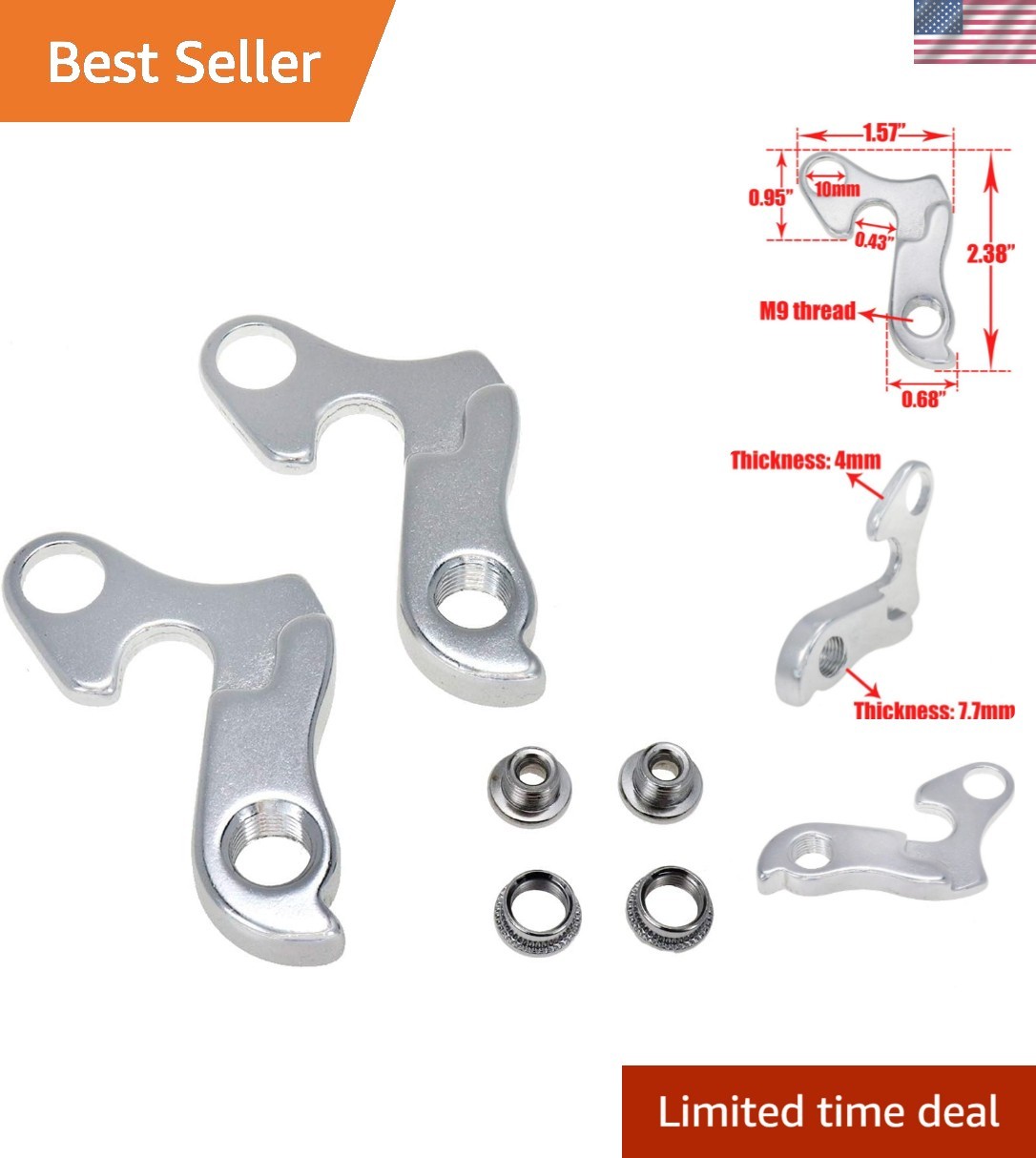 Durable Universal Derailleur Hanger for Road & Mountain Bikes - Easy Install