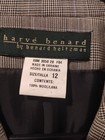 Women's Harve Benard Size 12 Black Grey Glen Plaid Wool One Button Blazer — photo 2