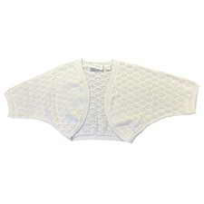 Childrens Place Ivory Shrug Bolero Girls Size 5 6 Dressy Eyelet Open Front Top