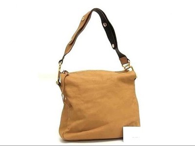 Chloe Leder Schultertasche Beige Schwarz Gold Hardware Gebraucht