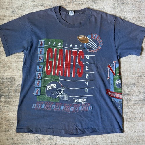 Vintage 1992 Salem Sportswear New York Giants AOP Tshirt Single Stitch Size XL