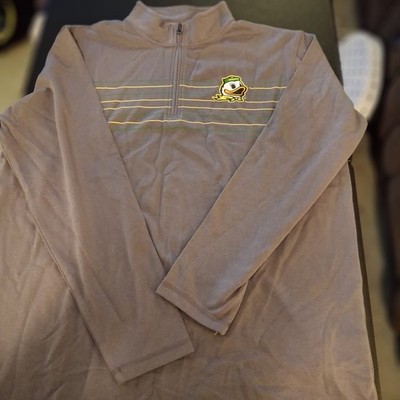 Oregon Ducks 1/4 Zip-up Pullover Size XL Gray Extra Large New