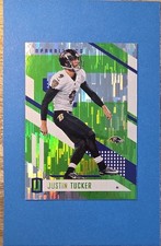 2017 Unparalleled Green Wind Chimes 34 Justin Tucker Baltimore Ravens