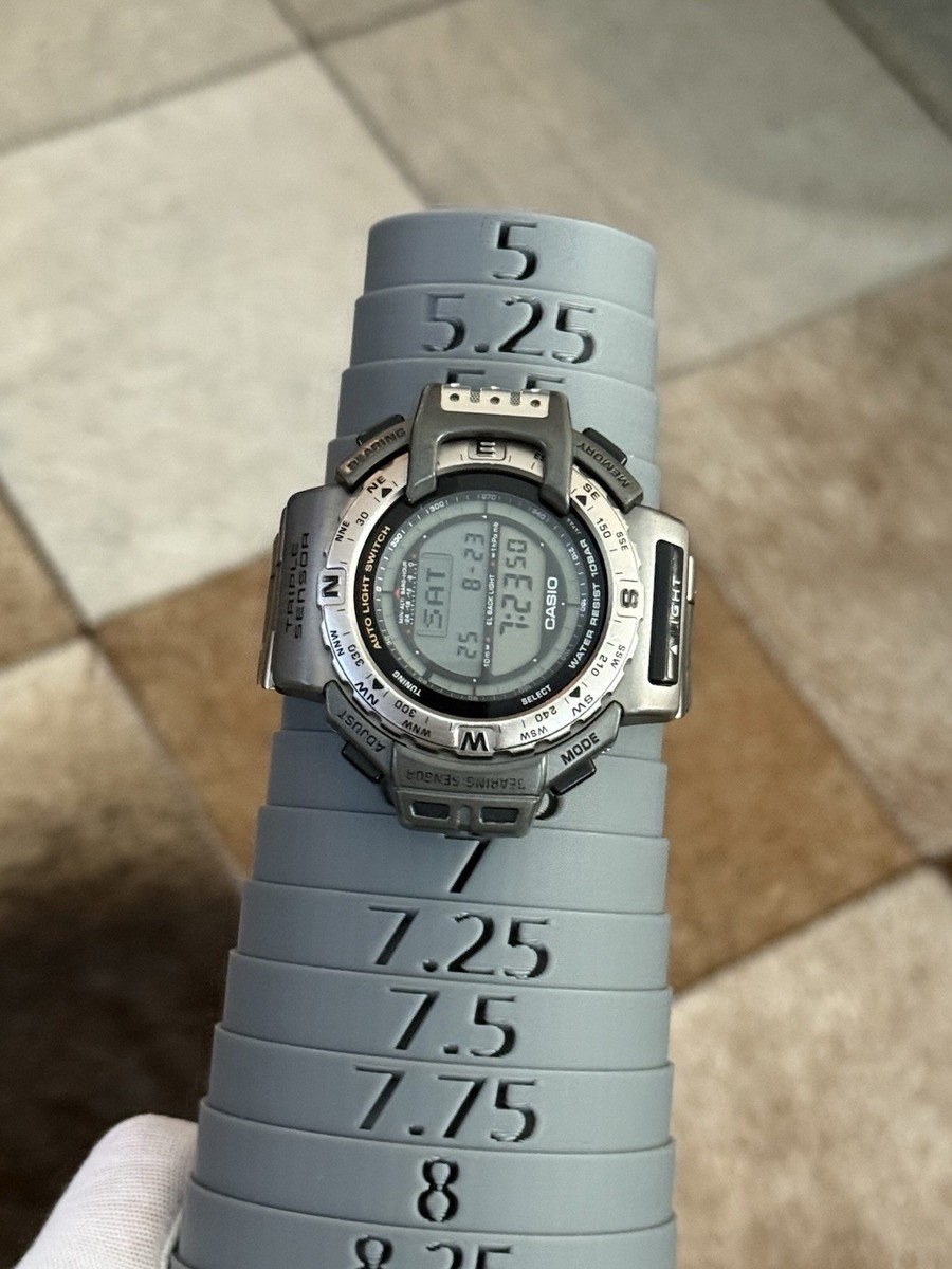 CASIO PROTREK PRT-411 Titanium Triple Sensor Solar Radio