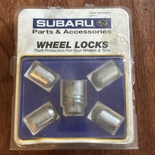 Subaru Oem Wheel Lug Locks T3010ys010 Security Kit Used W Box Key
