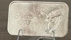 VINTAGE 1973 SILVER TOWNE FINE SILVER ART BAR - PEACE