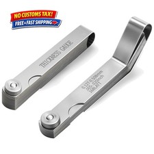 2pc Straight Angled Feeler Gauge Set - Inch Metric For Valves Filler Gauge