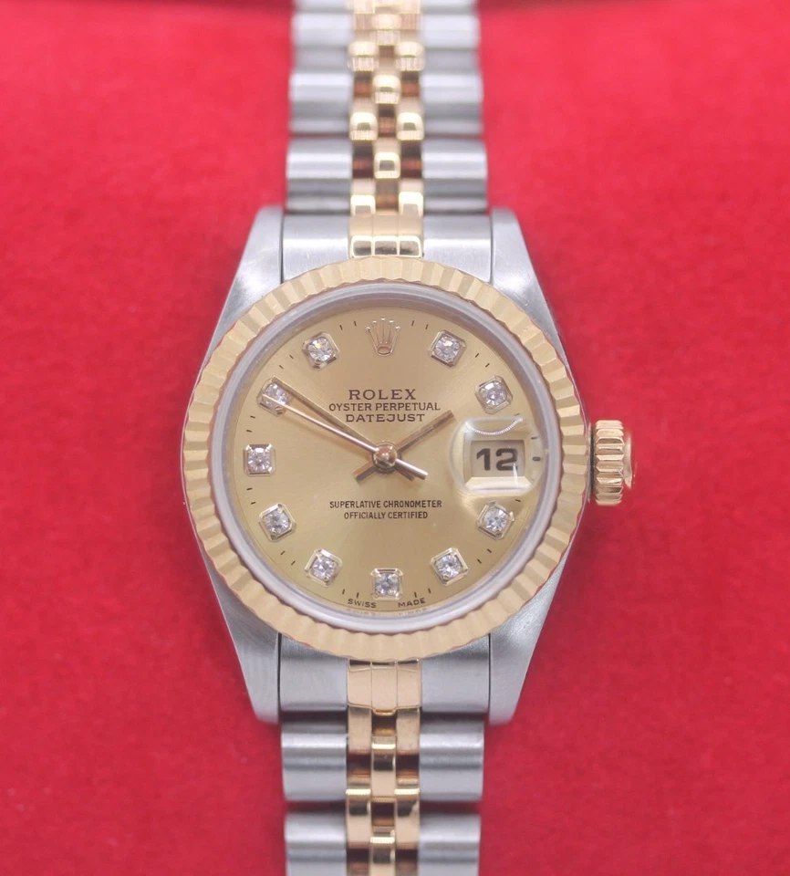Rolex Lady-Datejust 26 Champagne Diamond Dial