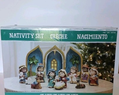 Christmas Holy Nativity Set, Crèche, Nacimiento ~12 Pc Costco Cute Nativity Set
