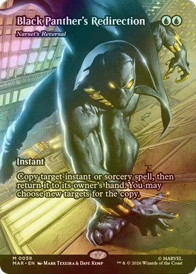 MTG Black Panther's Redirection FOIL MAR English Full Art