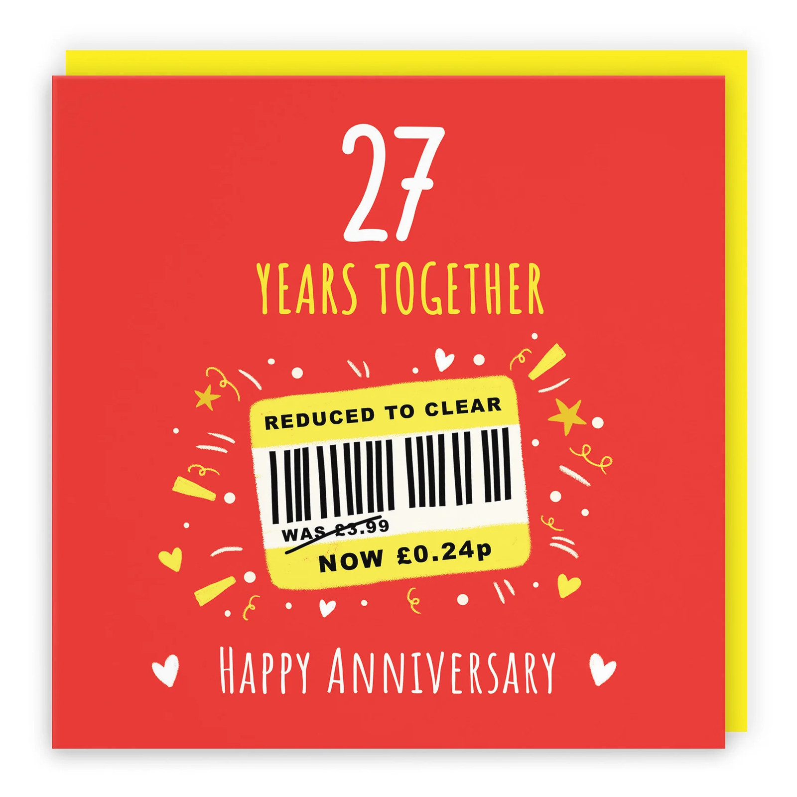 27th Anniversary Card Reduced To Clear Moments