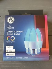 GE Cync Decorative Direct Connect B11 Smart LED Bulbs  40W  3-Pack
