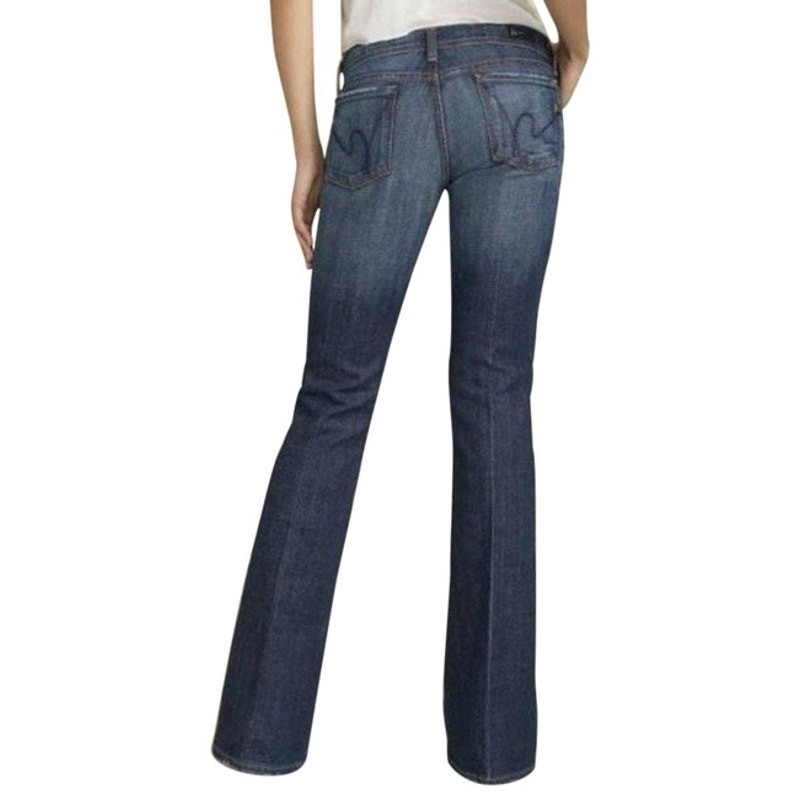 Citizens of Humanity Womens Jeans Sz 28 Ingrid Stretch Low Waist Rise Flare Blue