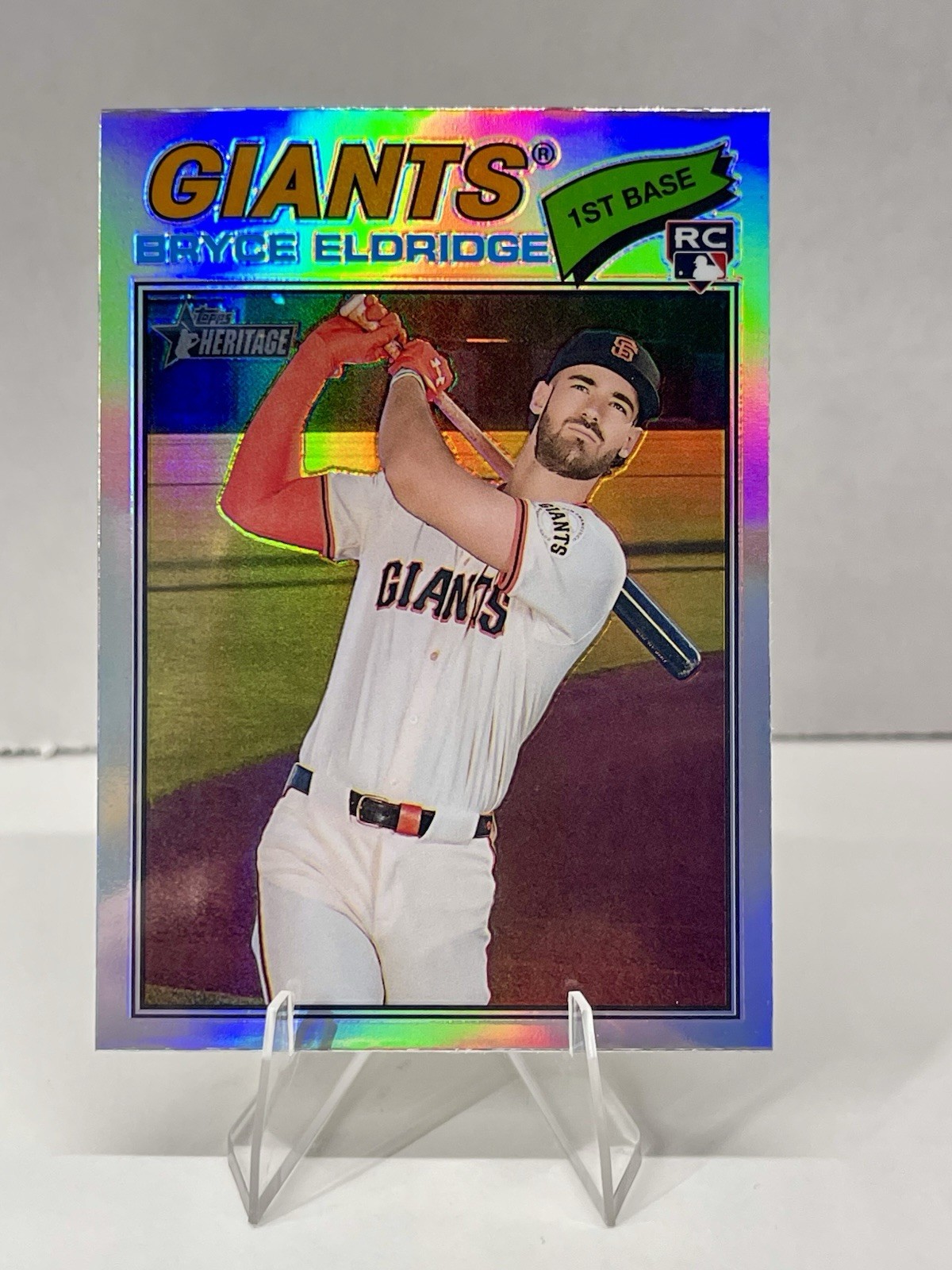 2026 Topps Heritage Bryce Eldridge #310 Chrome Rookie Refractor Giants