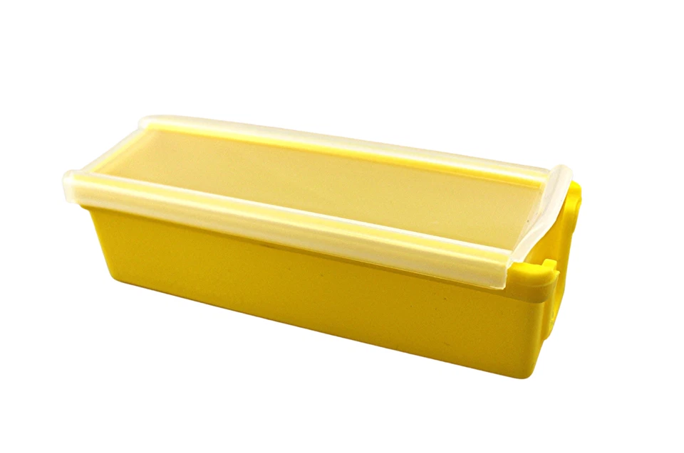 Guardián de mantequilla de silicona con cuchilla de corte incorporada y tapa segura para microondas sin BPA Foto 2 de 4