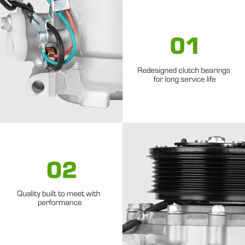 Novo Compressor AC Compatível com Honda CR-V 2.4L 2002-2006 Frete Grátis Rápido - Imagem 2 de 4
