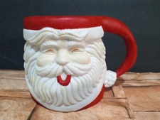 VINTAGE CHRISTMAS SANTA HEAD Face MUG CUP For Decor Only 3.5"