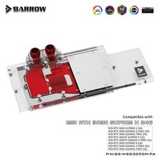 Barrow Full Coverage GPU Block For MSI 3090 3080 TI RTX GAMING X,TRIO 10G 24G