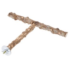 Wooden Parrot Birdcage Stand Pet Chew Toy Natural Small Medium Perch Perches