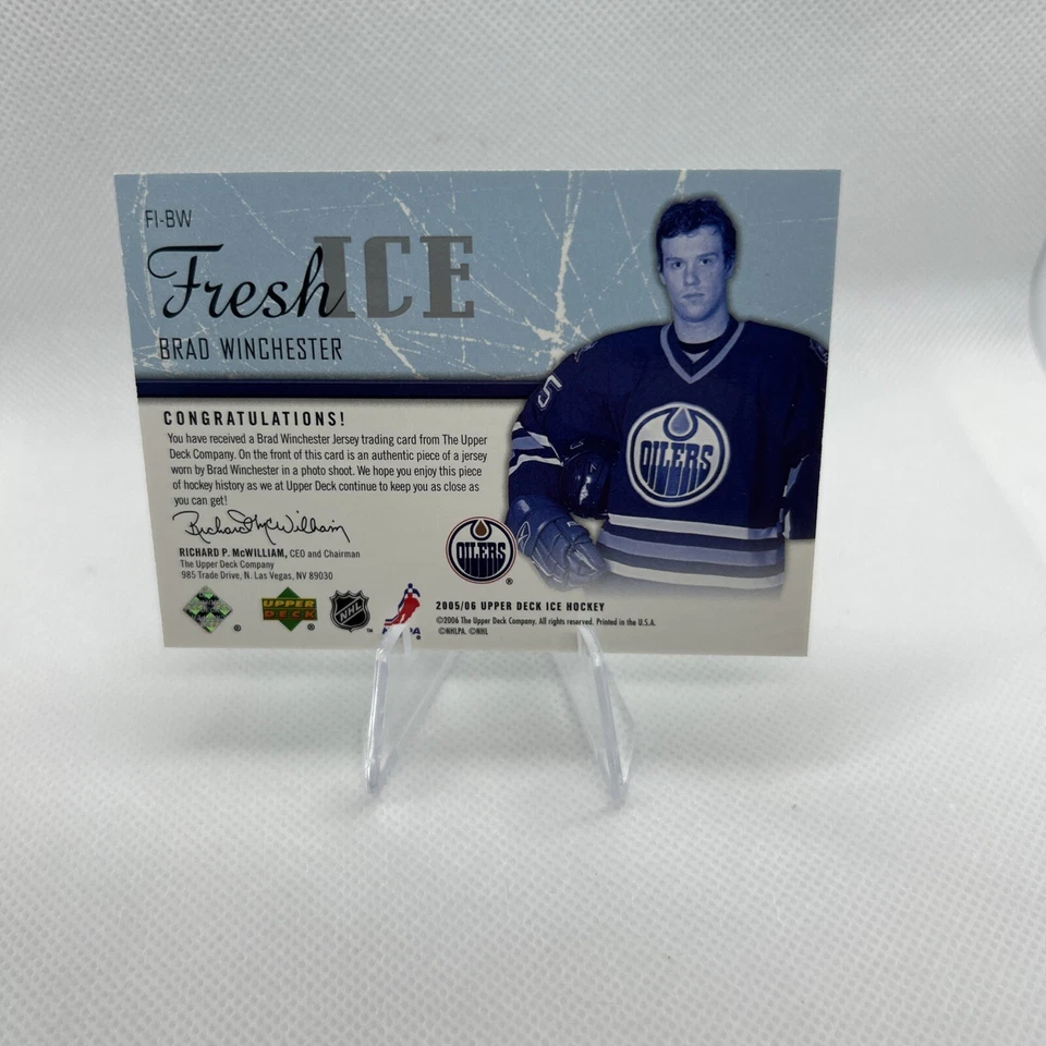 2005-06 Upper Deck Brad Winchester Fresh Ice Jersey Swatch - Image 2 of 2