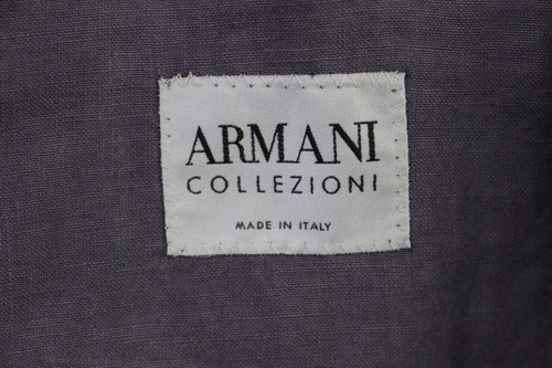 Armani Collezioni Gray Linen Lightweight Blazer Jacket Size 50 - Picture 13 of 15