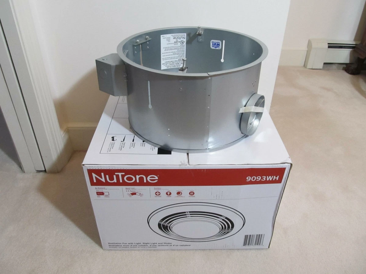 Broan NuTone 9093WH Housing for Bath Heat Fan u0026amp; Light w/ Hanger Bar  u0026amp; Brackets | eBay