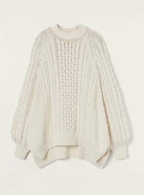 Grobstrick Perlen Pullover SIMONE ROCHA X H&M Größe M