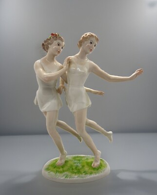 Rosenthal Porcelain Two Dancing Girls - 1937 - Hugo Meisel - Mint
