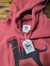 THE BLACK DOG Men's Legacy Clasic Heavyweight Hoodie Sweatshirt Sz XL Island Red