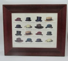 HATS By Vittorio Firenze Art Print Framed Under Glass