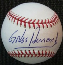 GORKYS HERNANDEZ DETROIT TIGERS SIGNED MAJOR LEAGUE OML BASEBALL COA