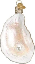 Oyster with Pearl Blown Glass Ornament by Old World Christmas
