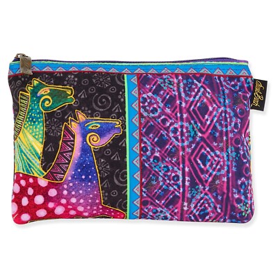 Laurel Burch Cosmetic Make-up Bag - Prancing Mares - Horses - #D