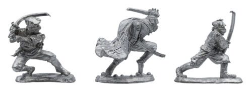 3 Piece 3-stage Ninja Set - 100% Lead-Free Pewter - Classic Fantasy Miniatures