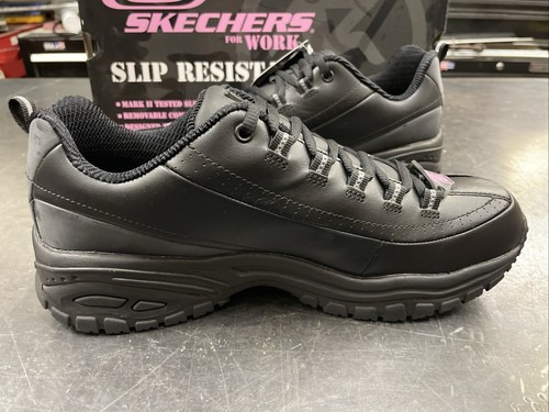 New Women’s Skechers for Work 76033/B Black Soft Stride Sneakers Slip Resistant - Picture 3 of 9
