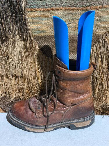 Rocky Steel Toe Rider Mens Lacer Work Boots Brown Leather US Size 10.5M - Picture 2 of 9