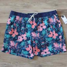 NWT Goodfellow Co Men's Floral Swim Trunks w/Liner Size XXL