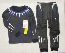 Marvel Black Panther Costume PJ Pals Set for Boys Sizes 4, 5, 6, 7, 8, 10