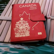 Wallet passport Travel Canada RFID blocking card holder Documents ID Passeport