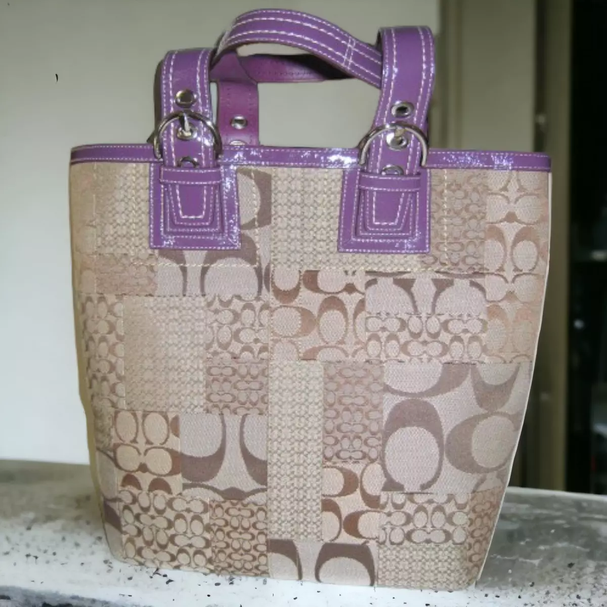 New Retired Coach Bag Soho Signature Patchwork Tote Handbag 12318 Retail 458