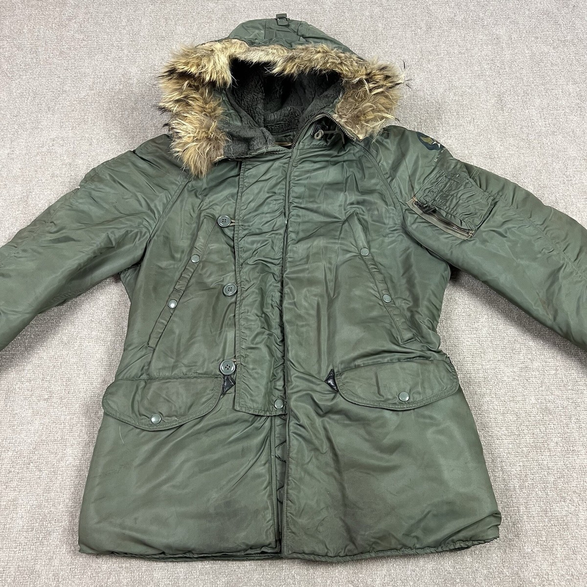Vintage 50s Military N3B Parka Jacket Coat Mens Small Vintage 50s Military N3B Parka Jacket Coat Mens Small