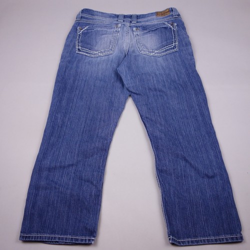 Buckle BKE Jeans Womens 31 Harper Blue Denim Thick Stitch Boot Dark Wash - Picture 6 of 11