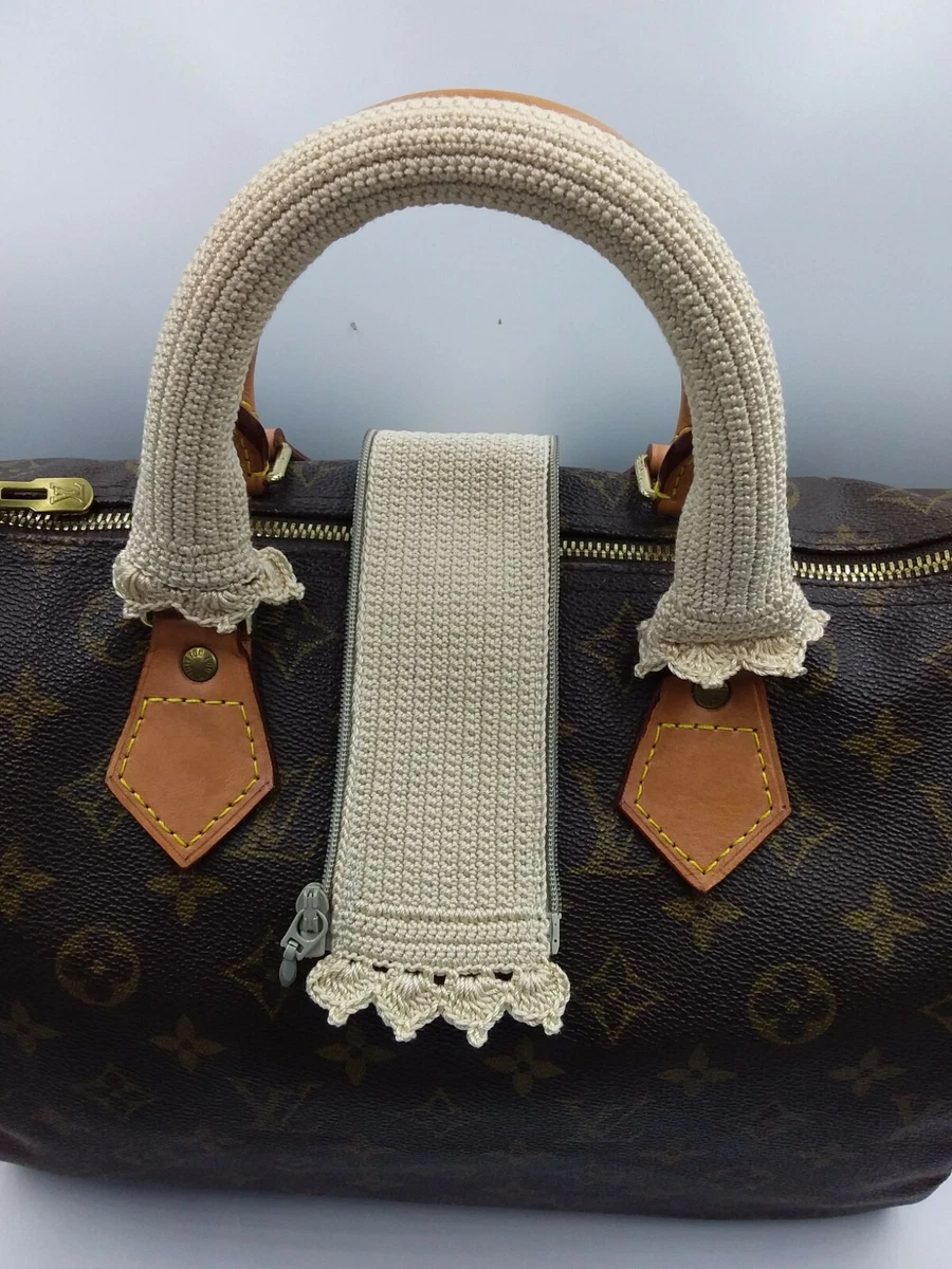 Crochet Handle Cover With Zipper for Louis Vuitton-speedy 