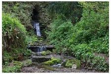 WATERFALL, FOUNTAINS ABBEY, NORTH YORKSHIRE UK - 30" x 20" CANVAS - WATERFALLS