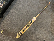 1985-88 GILLES MELOCHE #27 PITTSBURGH PENGUINS GAME USED SIGNED GOALIE STICK #2