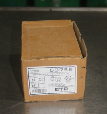 ETP 3/4'' Compression Type EMT Coupling 6075S 10 PCS