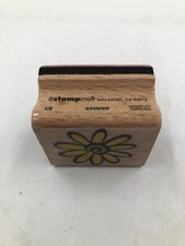 StampCraft Rubber Stamp 440D99 Flower Daisy Wood Mount Square