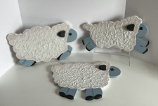 Home Interiors Kids Textured Counting Sheep Nursery Decor Baby's Room Lambs