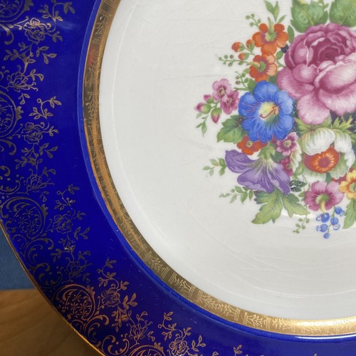 Century by Salem 23 Karat GOLD Encrusted 10" DINNER PLATE Floral - Picture 3 of 11