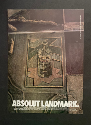 1991 Absolut Vodka Print Ad Absolut Landmark 8 x 10.5